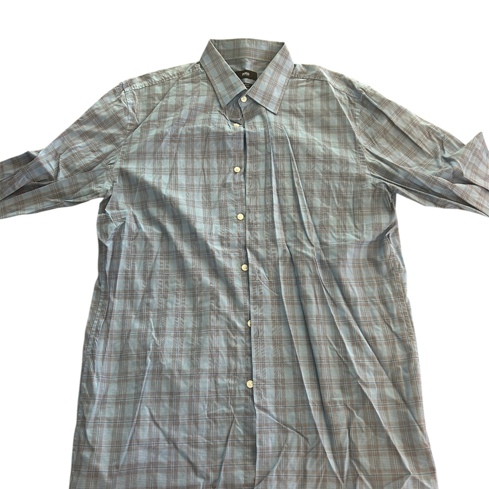 BOSS HUGO BOSS Plaid Mens button up